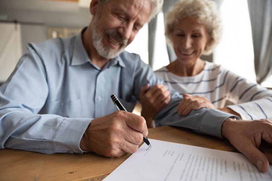 couple signing contract