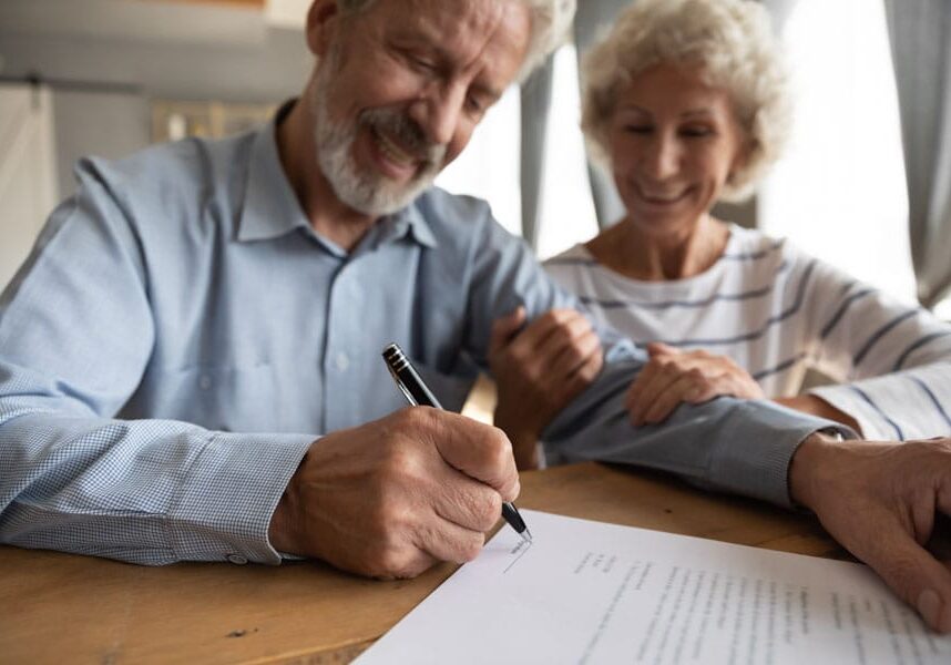 couple signing contract